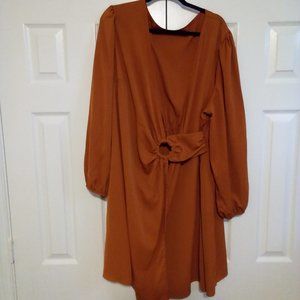 Sleeve Wrap Hem Dress